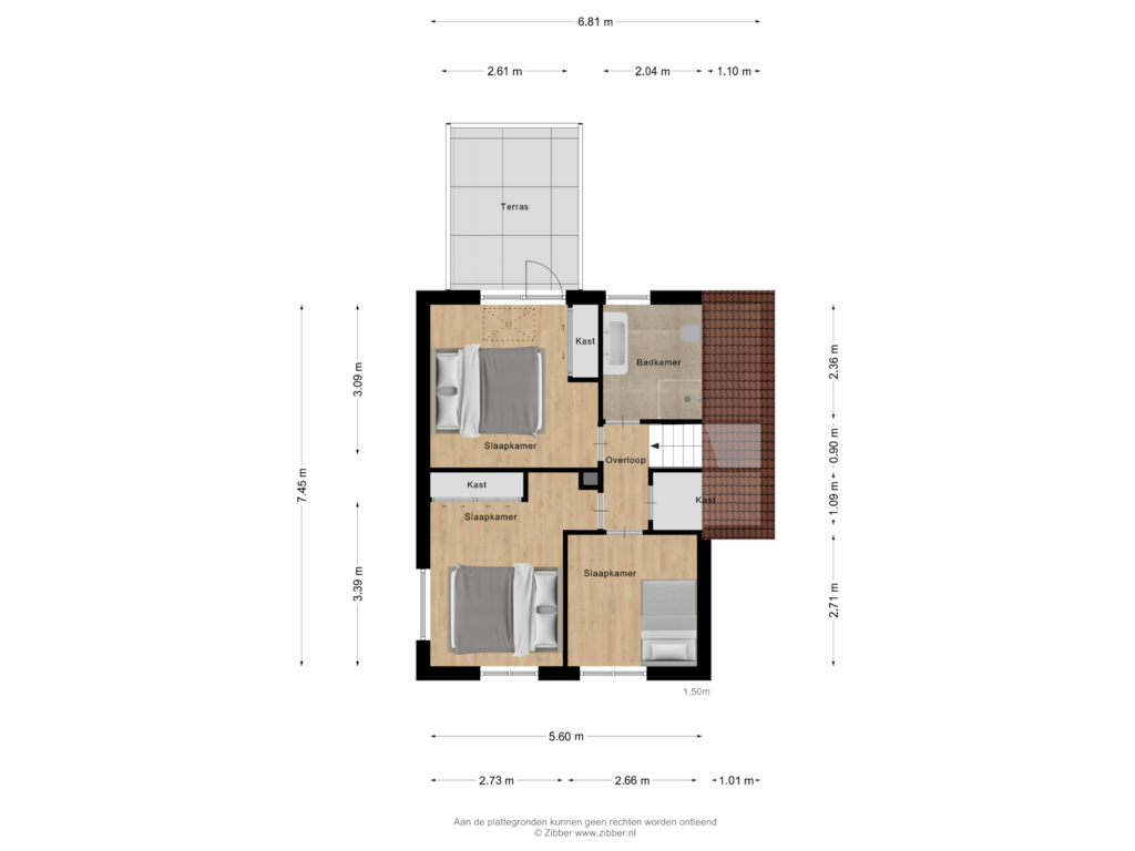 Bekijk plattegrond van Eerste Verdieping van Profietstraat 1