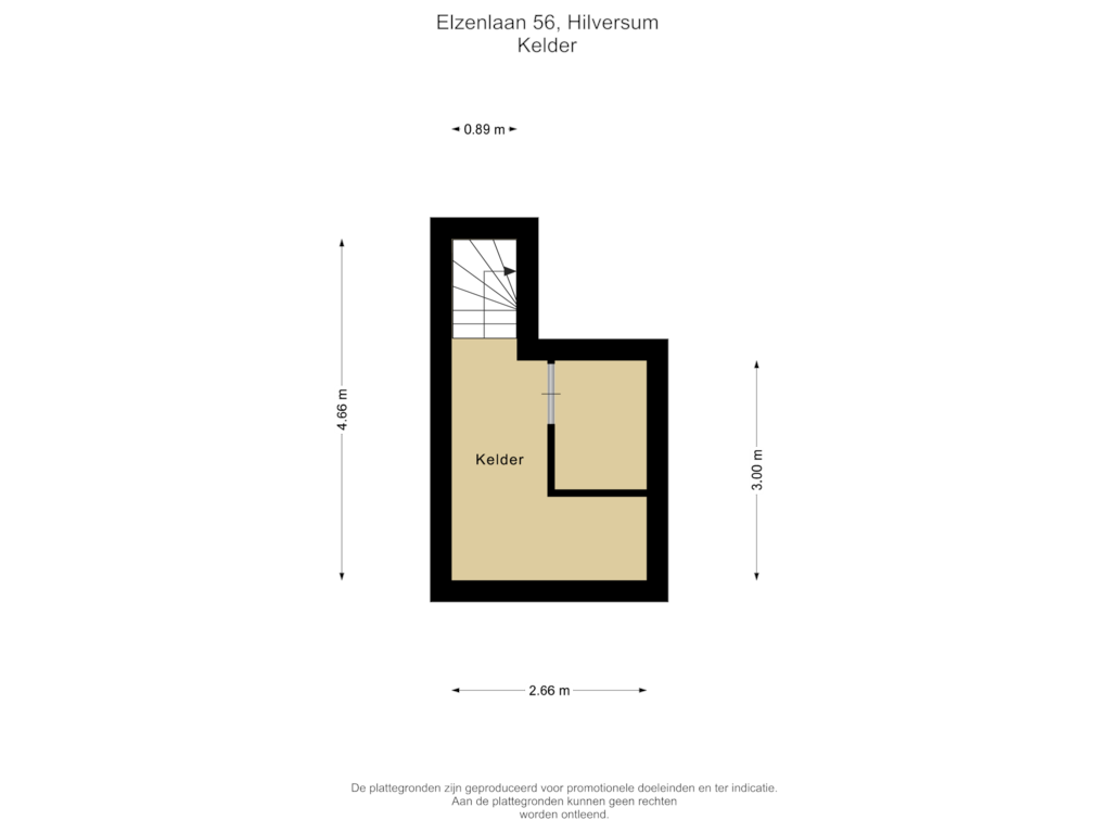 Bekijk plattegrond van Kelder van Elzenlaan 56