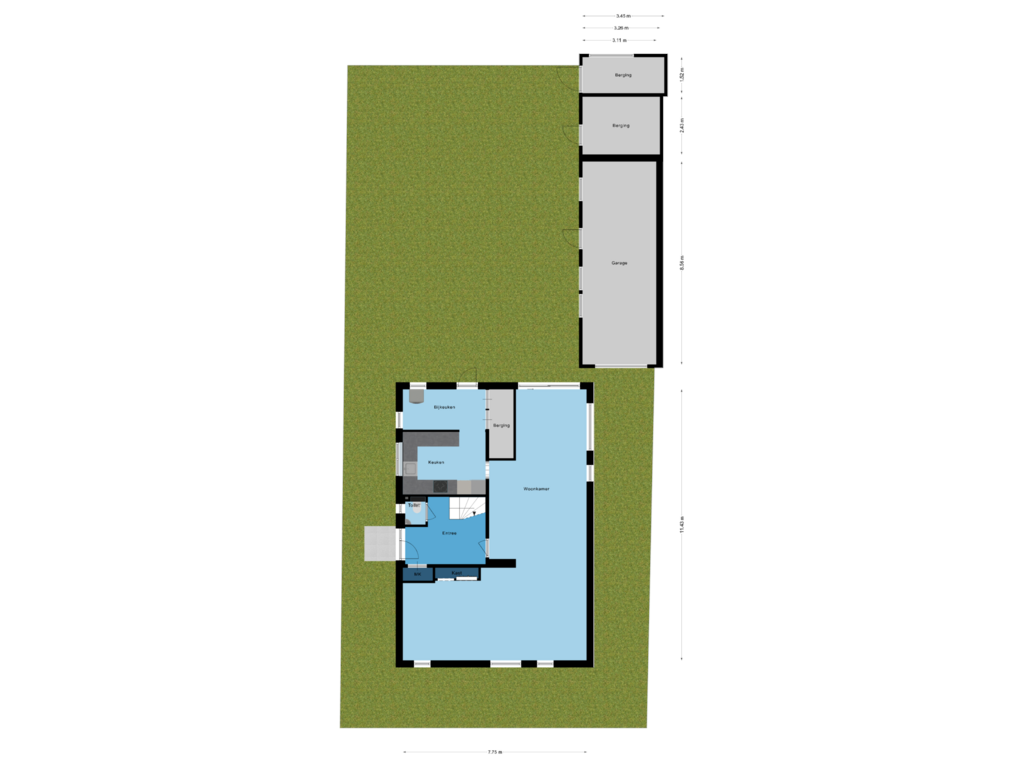 Bekijk plattegrond van Situatie van Het Hofveld 12