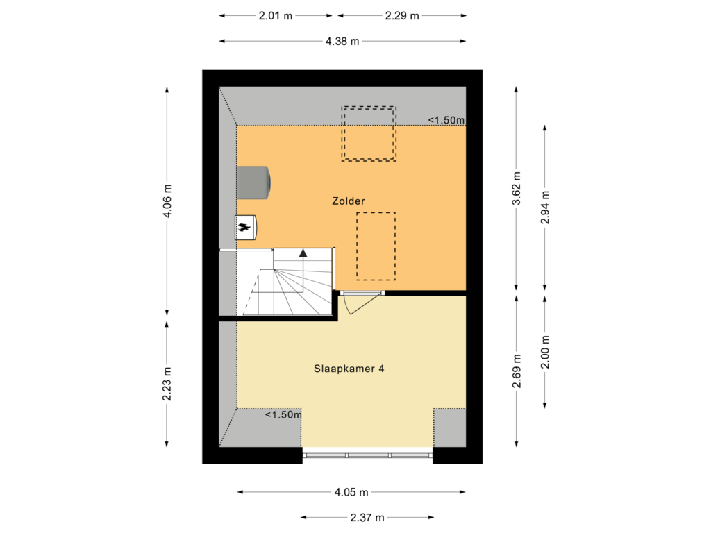 Bekijk plattegrond van Tweede verdieping van Koningspage 5