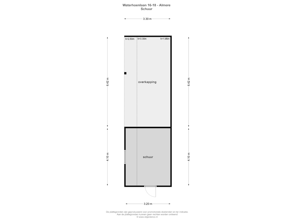 Bekijk plattegrond van SCHUUR van Waterhoenlaan 18