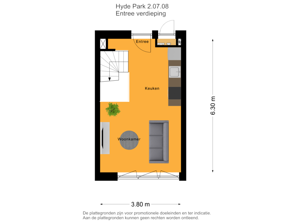 Bekijk plattegrond van Entree verdieping van Knightsbridge Hyde Park huis 2 type 7