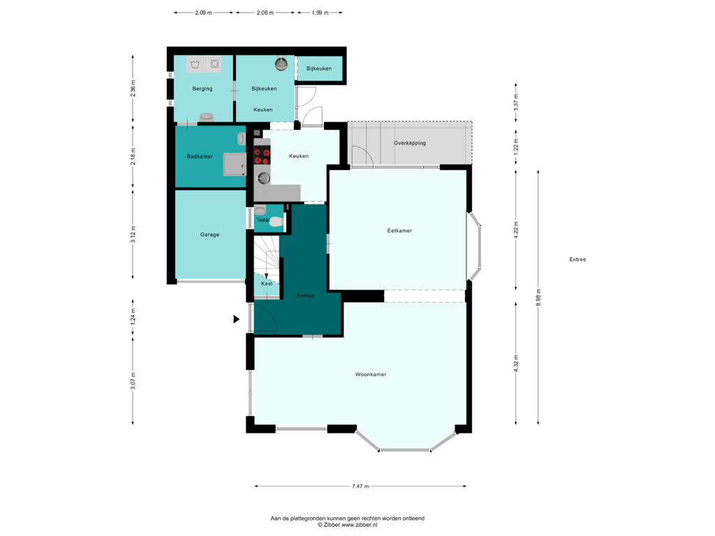 Bekijk plattegrond van Begane Grond van Parallelweg 40