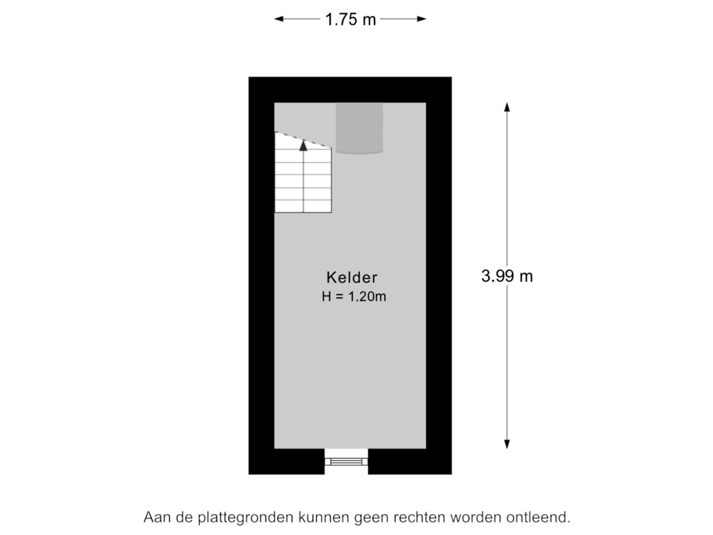 Bekijk plattegrond van Kelder van Pieter de Hooghstraat 57