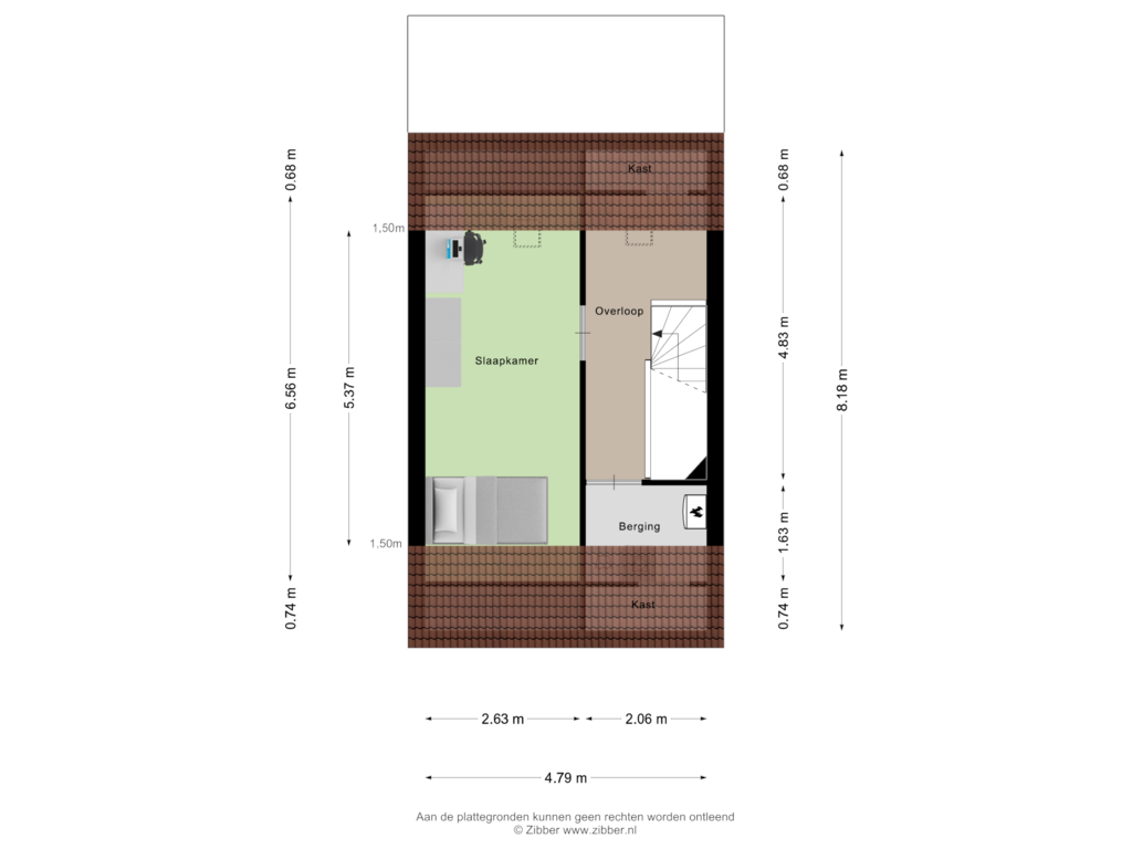 Bekijk plattegrond van Tweede Verdieping van Lage Hoek 62