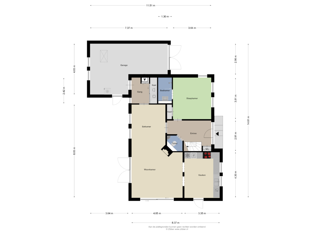 Bekijk plattegrond van Begane Grond van Boerkist 5