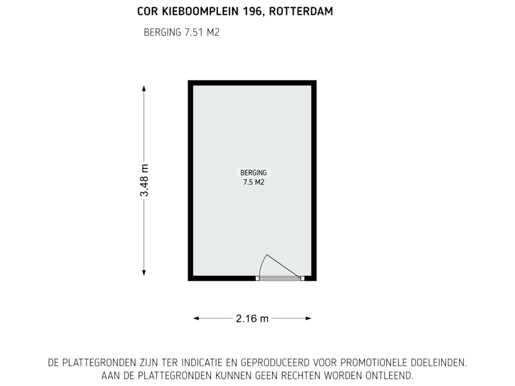 Bekijk plattegrond van Berging van Cor Kieboomplein 196