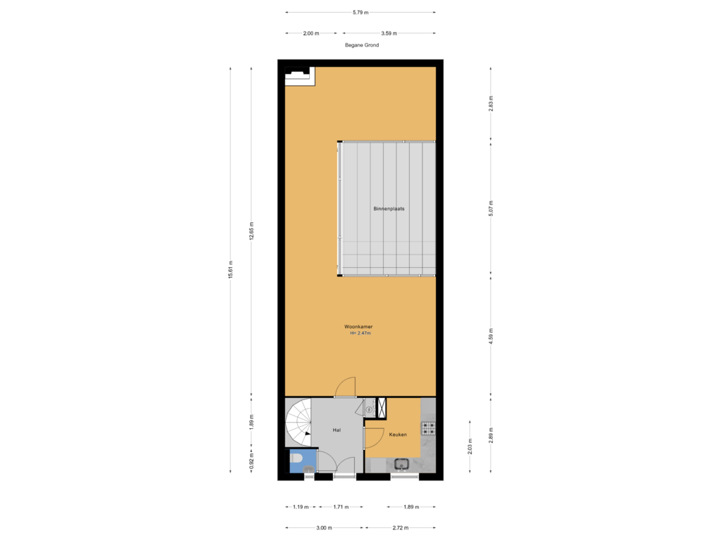 View floorplan of Begane Grond of Bezaansmast 7