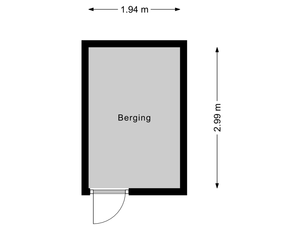 View floorplan of Berging of Bongerd 2-G