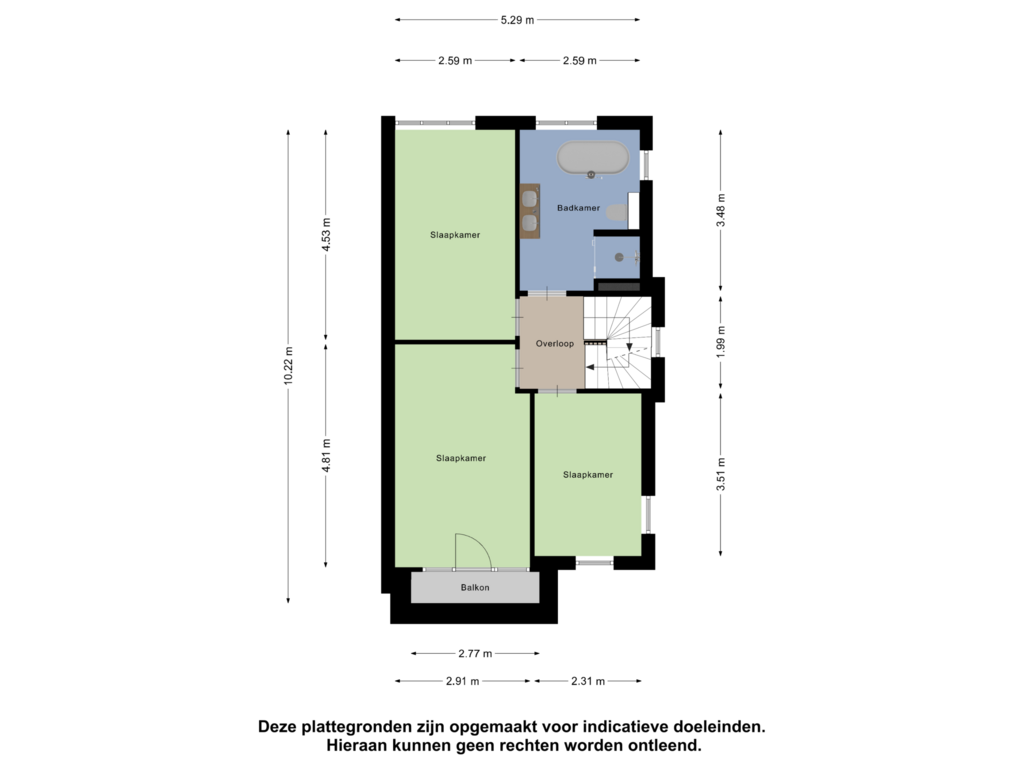 View floorplan of Eerste Verdieping of Robert Johnsonstraat 41