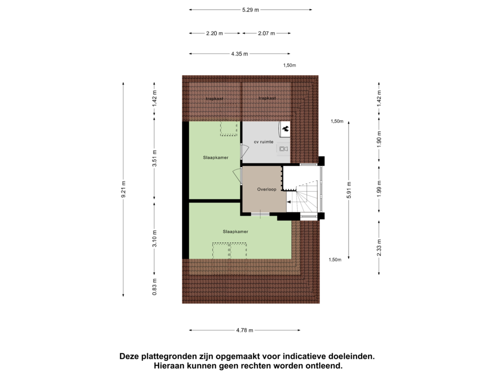 View floorplan of Tweede Verdieping of Robert Johnsonstraat 41