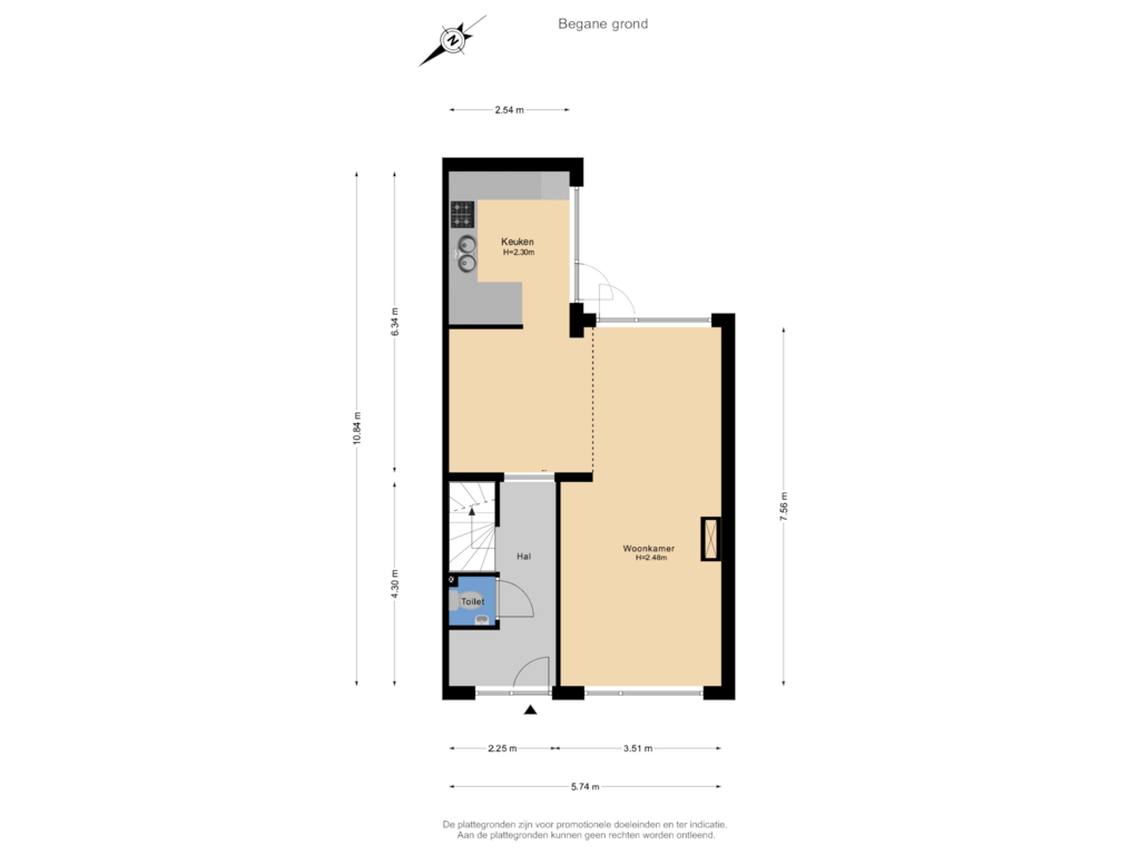 View floorplan of Begane grond of Vlietstraat 4