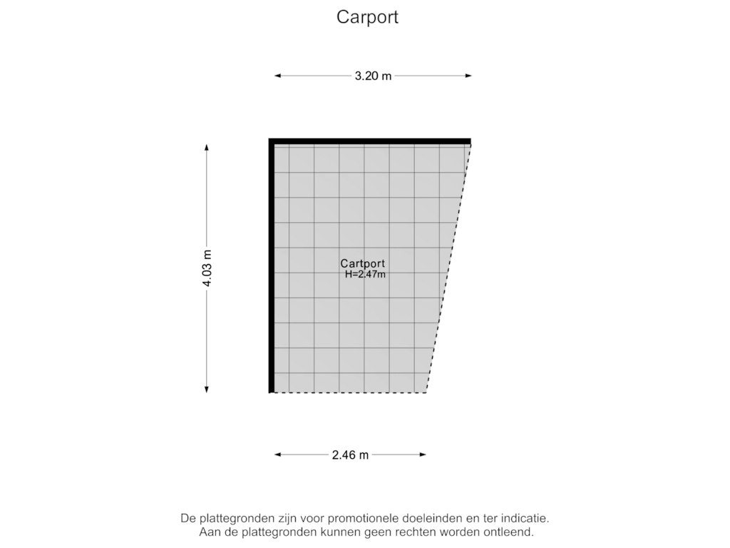 View floorplan of Carport of Vlietstraat 4