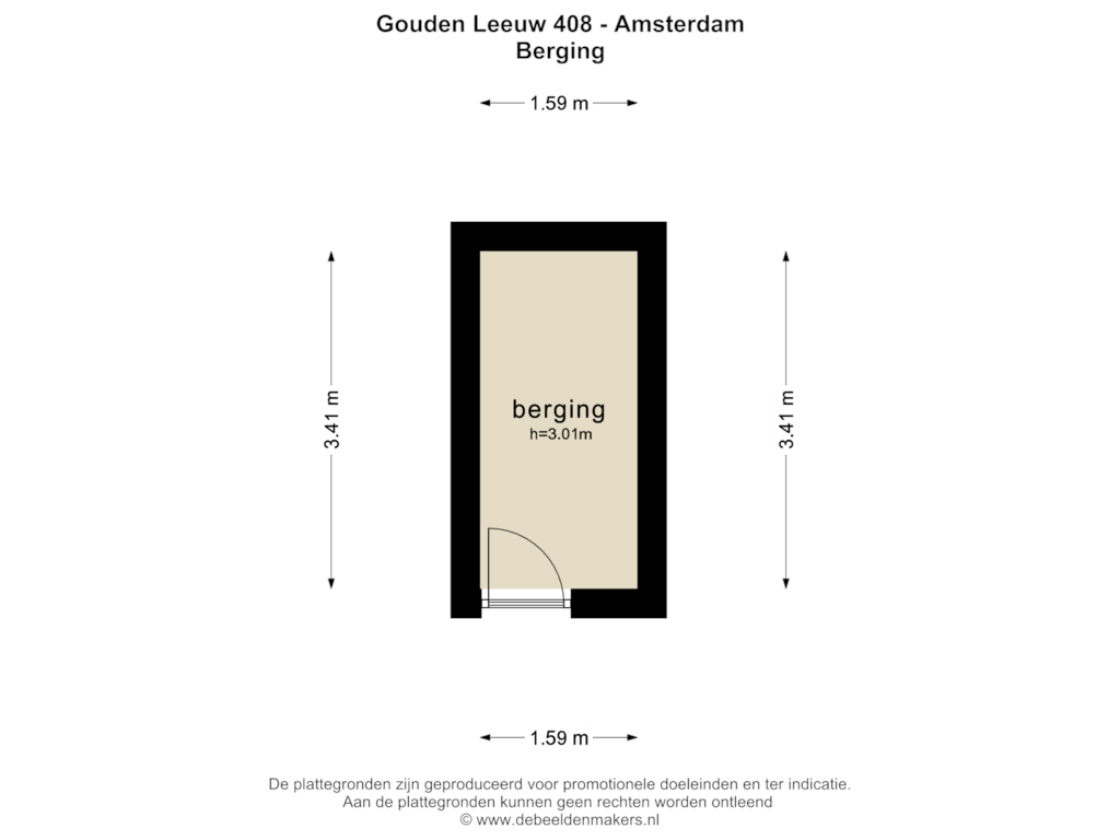 View floorplan of BERGING of Gouden Leeuw 408