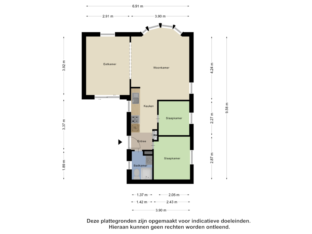 Bekijk plattegrond van Appartement van Zeeweg 3-054