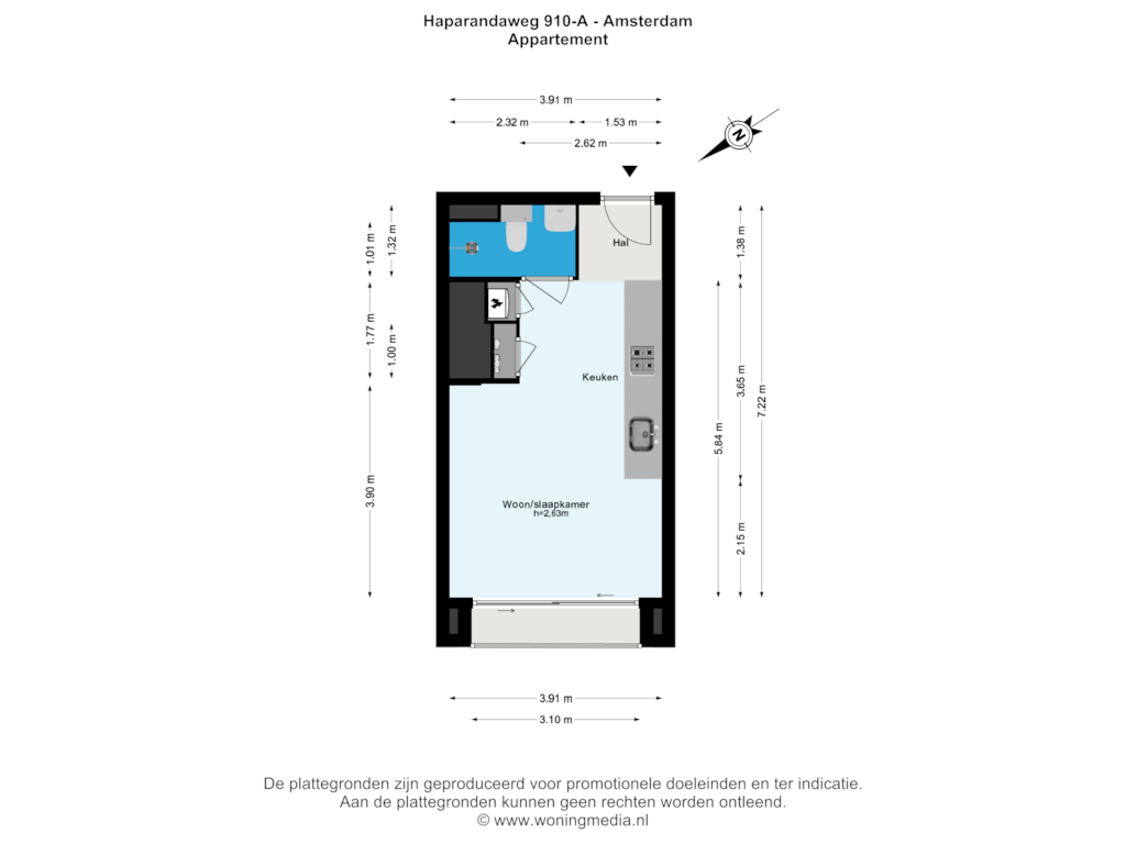 Bekijk plattegrond van Appartement van Haparandaweg 910-A