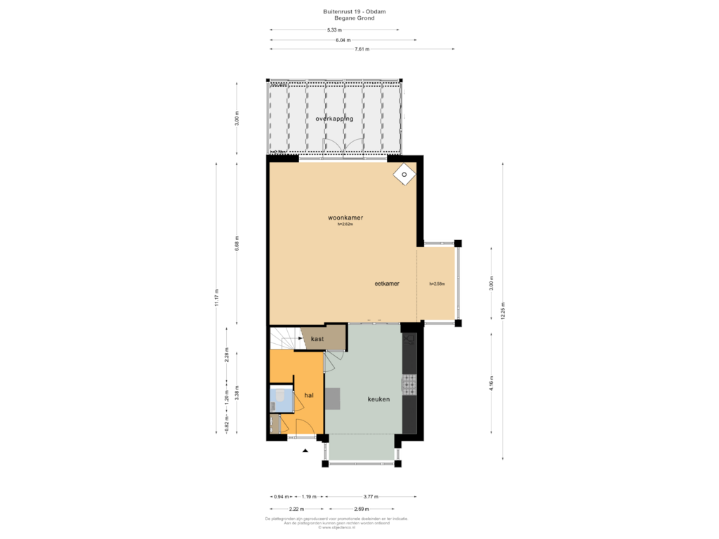 Bekijk plattegrond van BEGANE GROND van Buitenrust 19