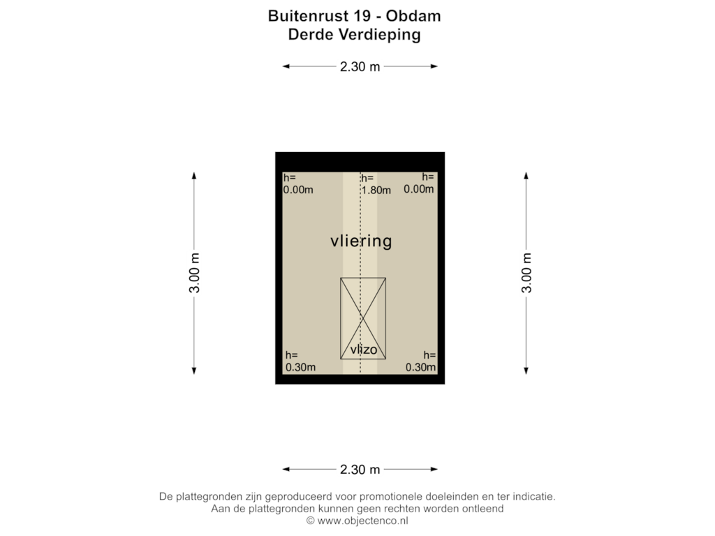 Bekijk plattegrond van DERDE VERDIEPING van Buitenrust 19