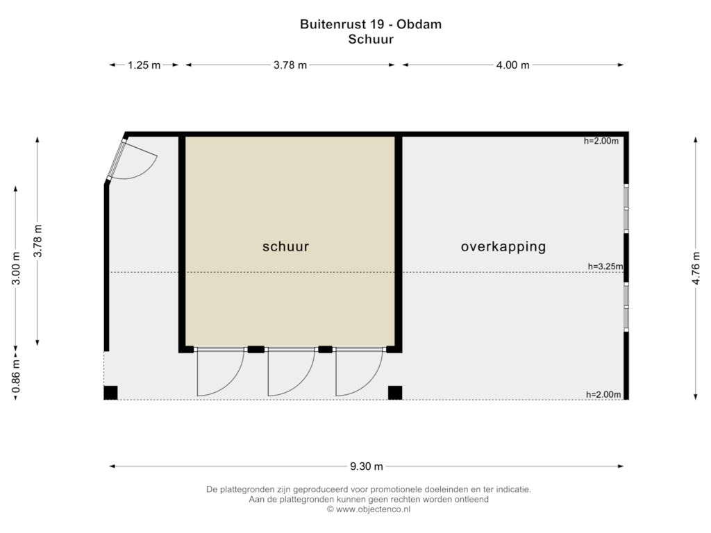 Bekijk plattegrond van SCHUUR van Buitenrust 19