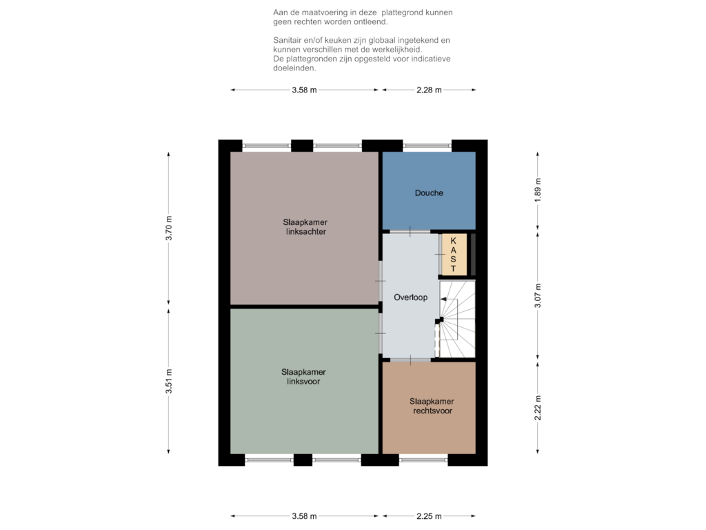 View floorplan of 1e verdieping of Reiger 2