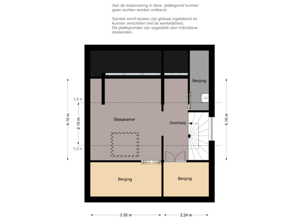 View floorplan of 2e verdieping of Reiger 2