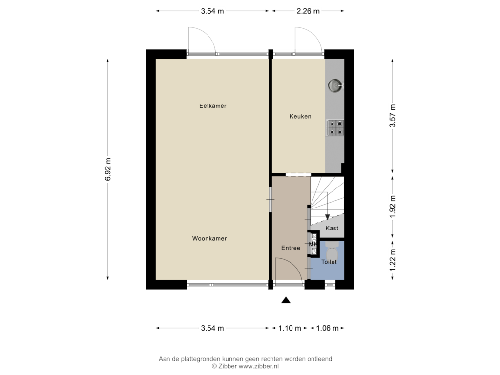 Bekijk plattegrond van Begane Grond van Ds Talmastraat 12