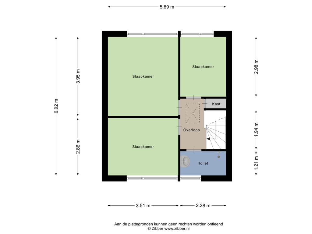 Bekijk plattegrond van Eerste Verdieping van Ds Talmastraat 12