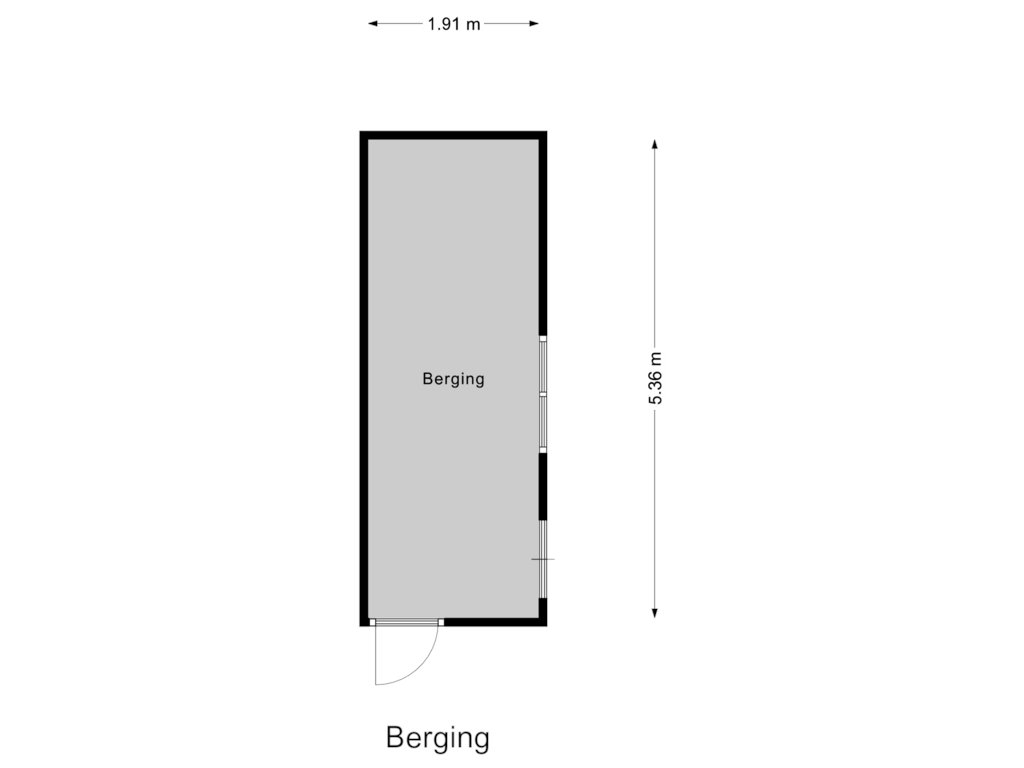 Bekijk plattegrond van Berging van Nieuwepoortstraat 3