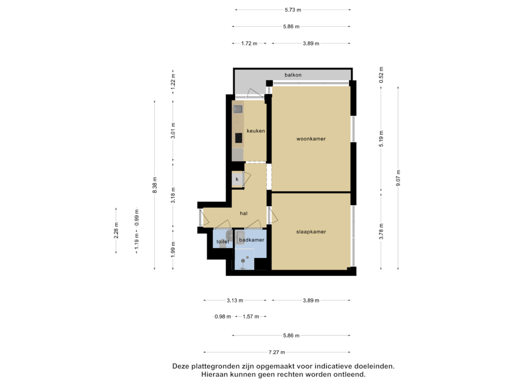 Bekijk plattegrond van Appartement van Burgemeester van Alphenstraat 59-F10