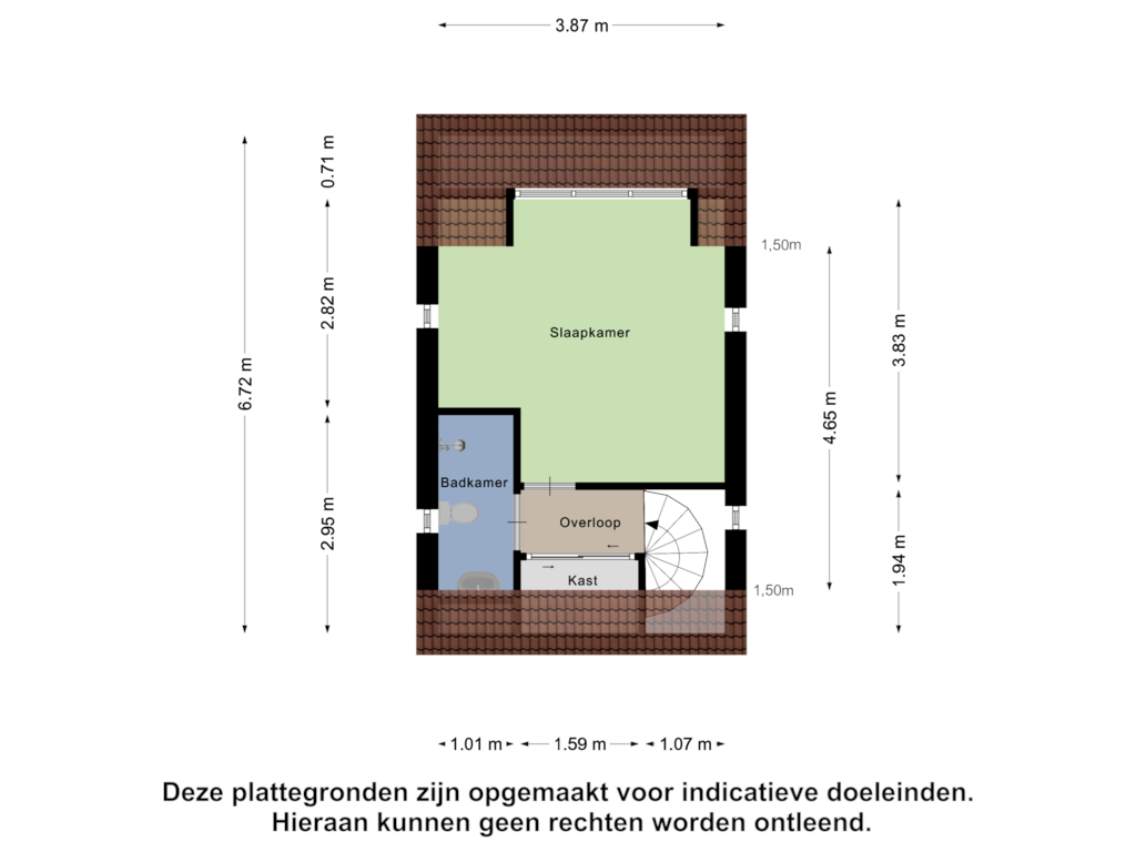 Bekijk plattegrond van Eerste verdieping van Sparrerode 10