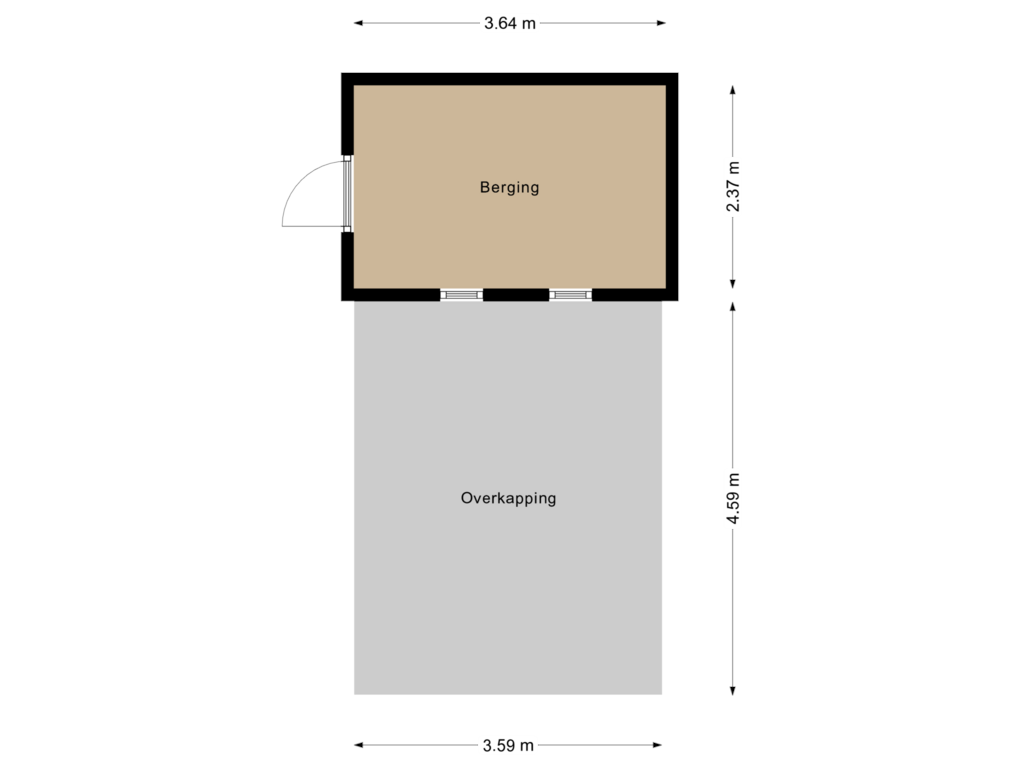 View floorplan of Berging of Zuider Esweg 25-A