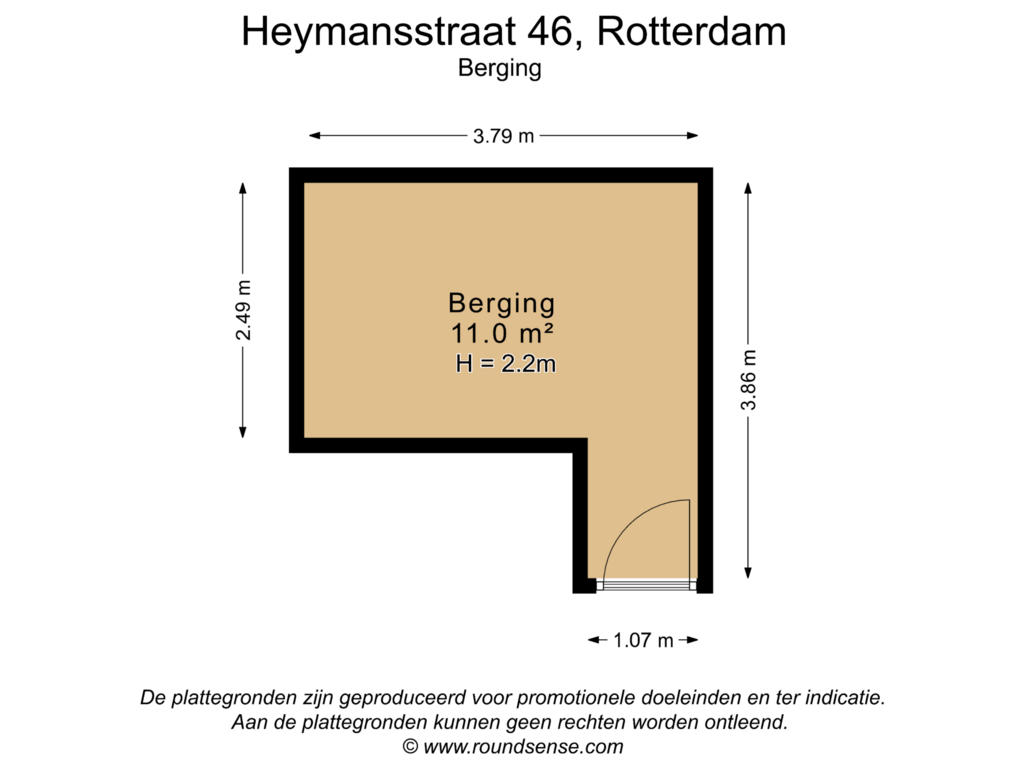 Bekijk plattegrond van Berging van Heymansstraat 46