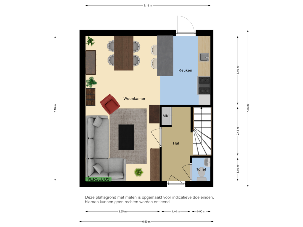 View floorplan of Begane grond of Grote Beer 34