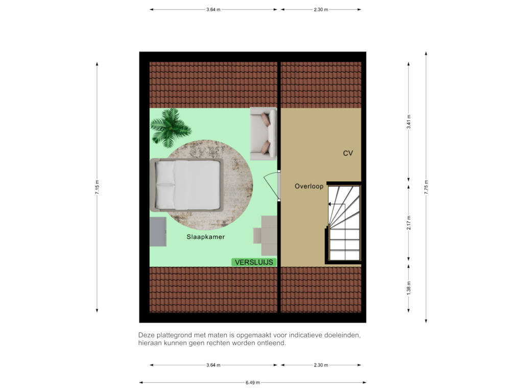 View floorplan of Verdieping 3 of Grote Beer 34