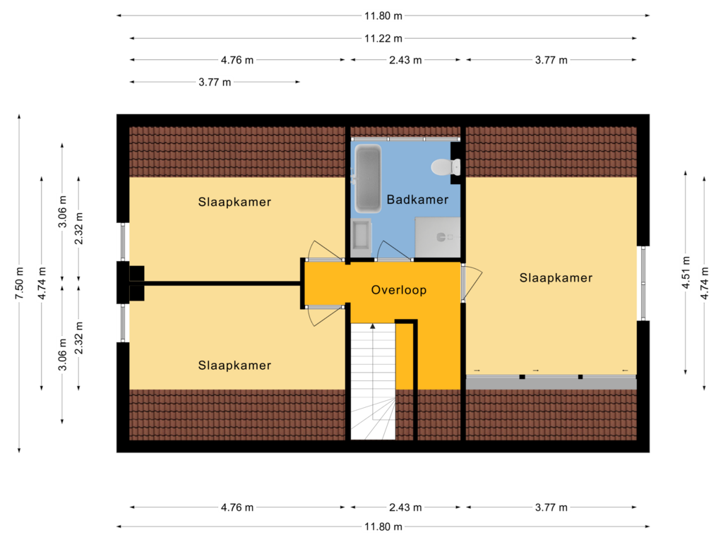 Bekijk plattegrond van 1e Verdieping van Veeningen 2