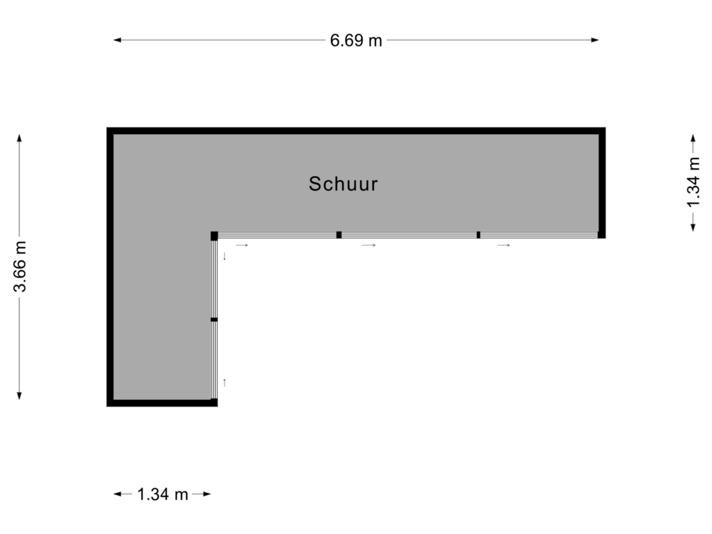 Bekijk plattegrond van Tuinschuur van Veeningen 2