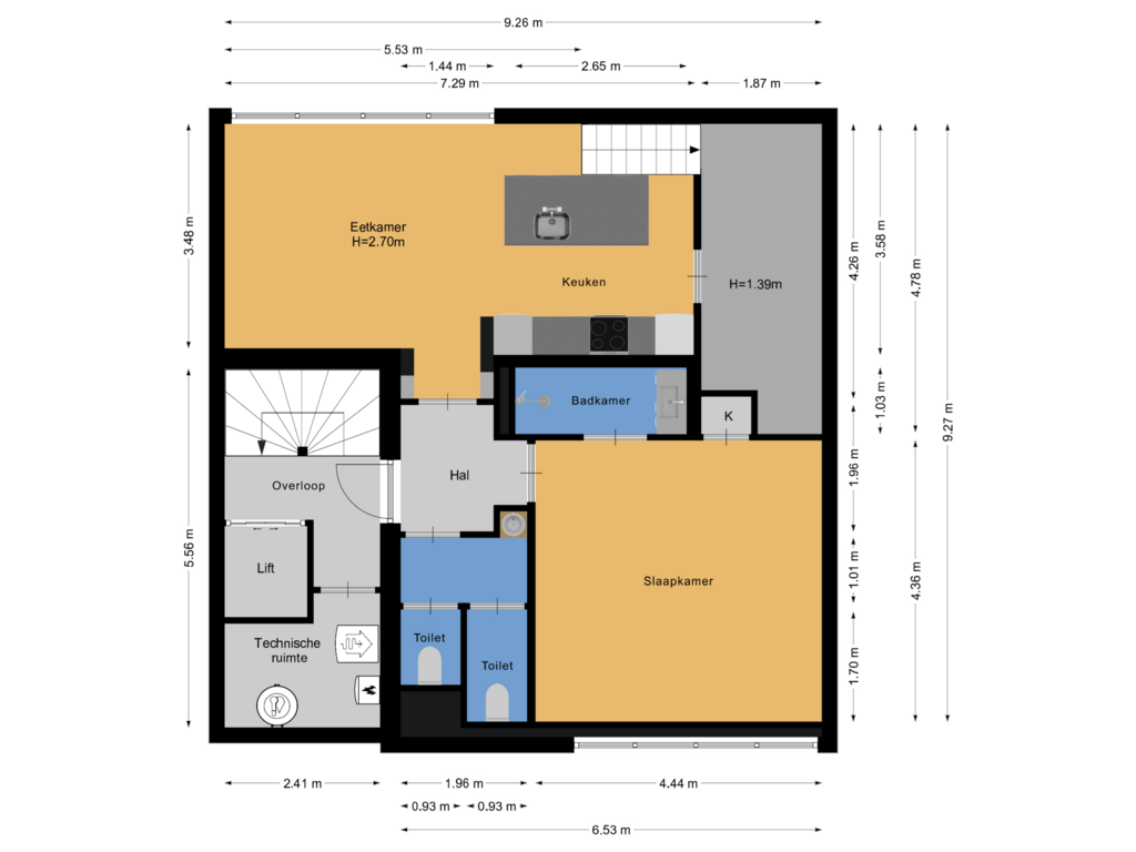 Bekijk plattegrond van Souterrain van Nieuwendammerkade 28-D4