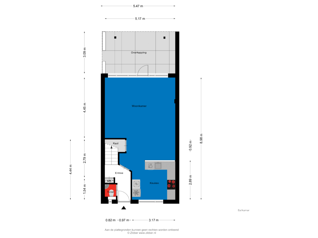 Bekijk plattegrond van Begane grond van Bevelandstraat 7