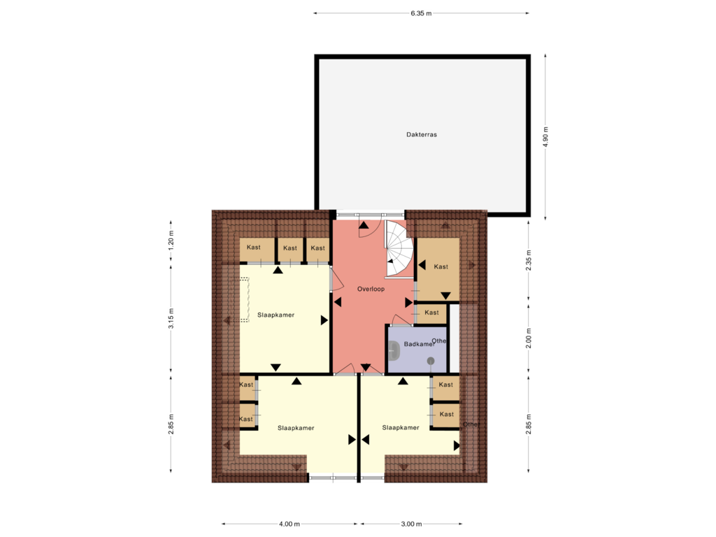 Bekijk plattegrond van 1e verdieping van Erfgenamenwegje 2