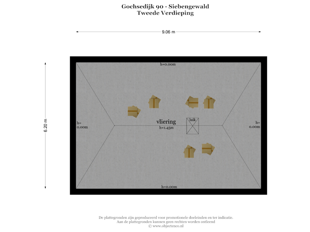 Bekijk plattegrond van TWEEDE VERDIEPING van Gochsedijk 90