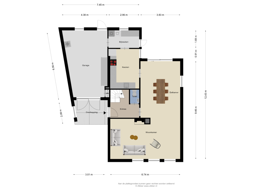 Bekijk plattegrond van Begane Grond van Gastenberg 65