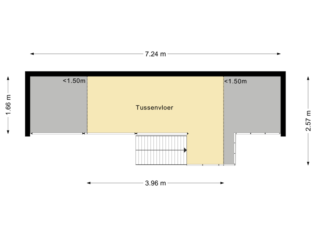 View floorplan of Tussenvloer of Coevorderstraatweg 52