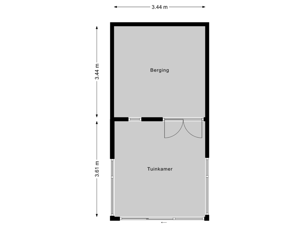 View floorplan of Berging 1 of Coevorderstraatweg 52