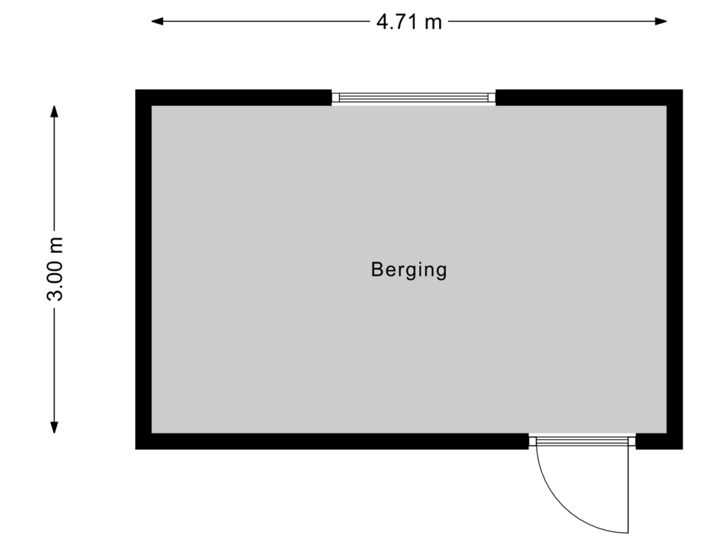 View floorplan of Berging 2 of Coevorderstraatweg 52