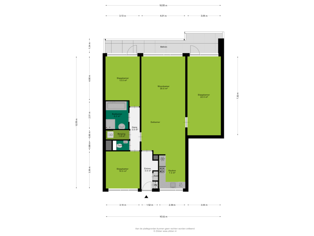 View floorplan of Appartement of H. Cleyndertweg 331