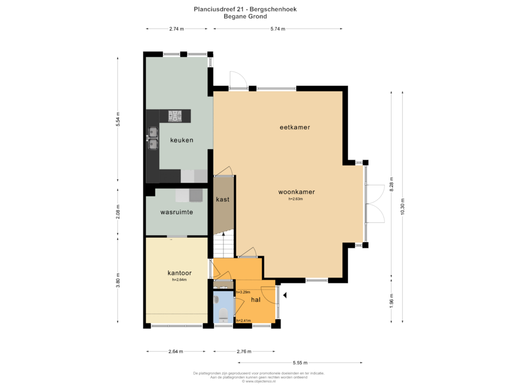 Bekijk plattegrond van Begane Grond van Planciusdreef 21