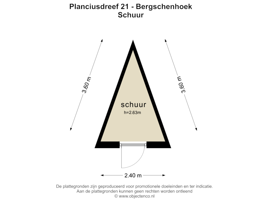 Bekijk plattegrond van Schuur van Planciusdreef 21