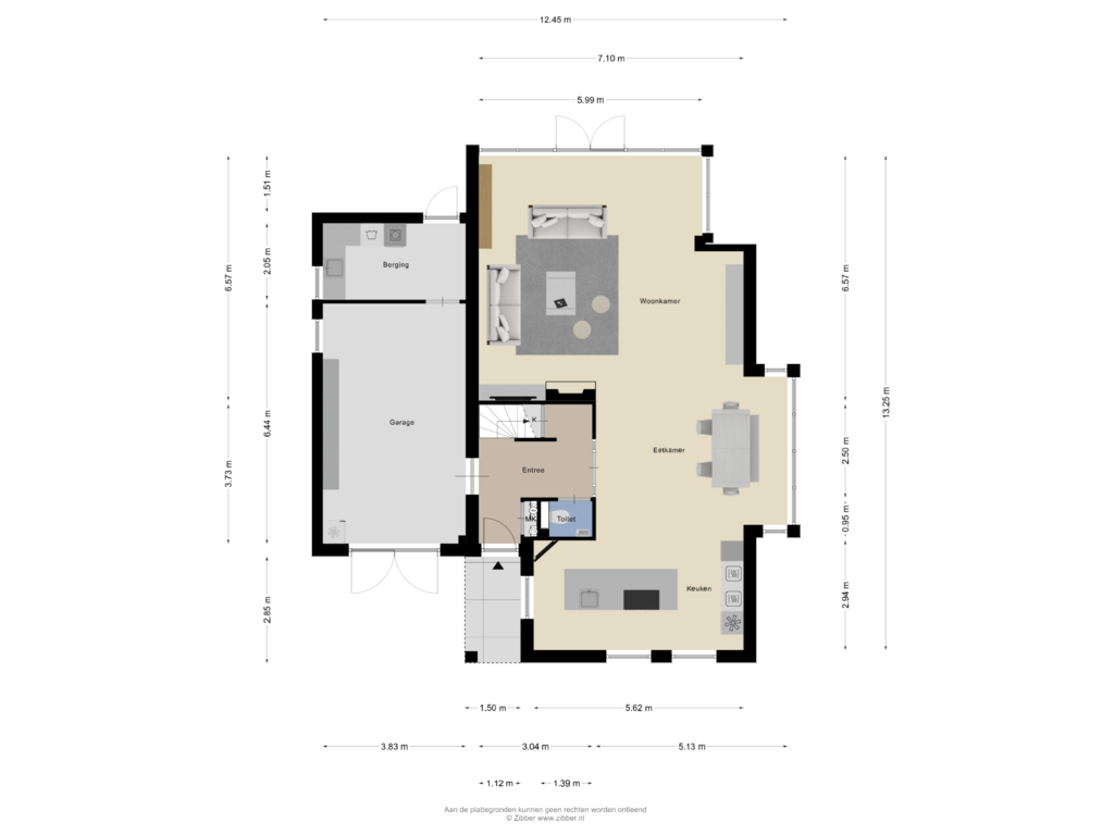 Bekijk plattegrond van Begane grond van De Klaptes 15