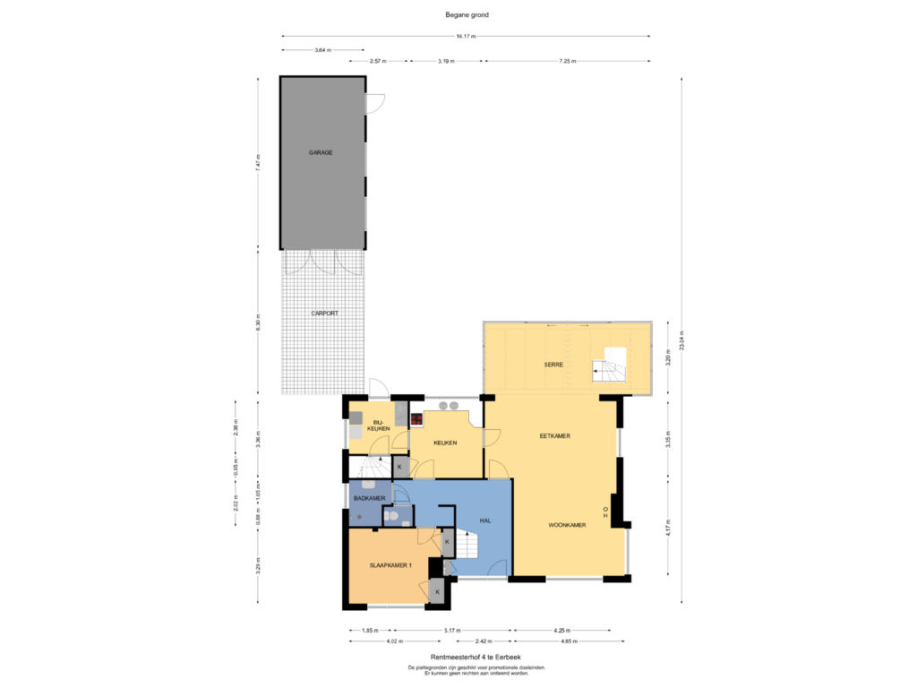 Bekijk plattegrond van Begane grond van Rentmeesterhof 4