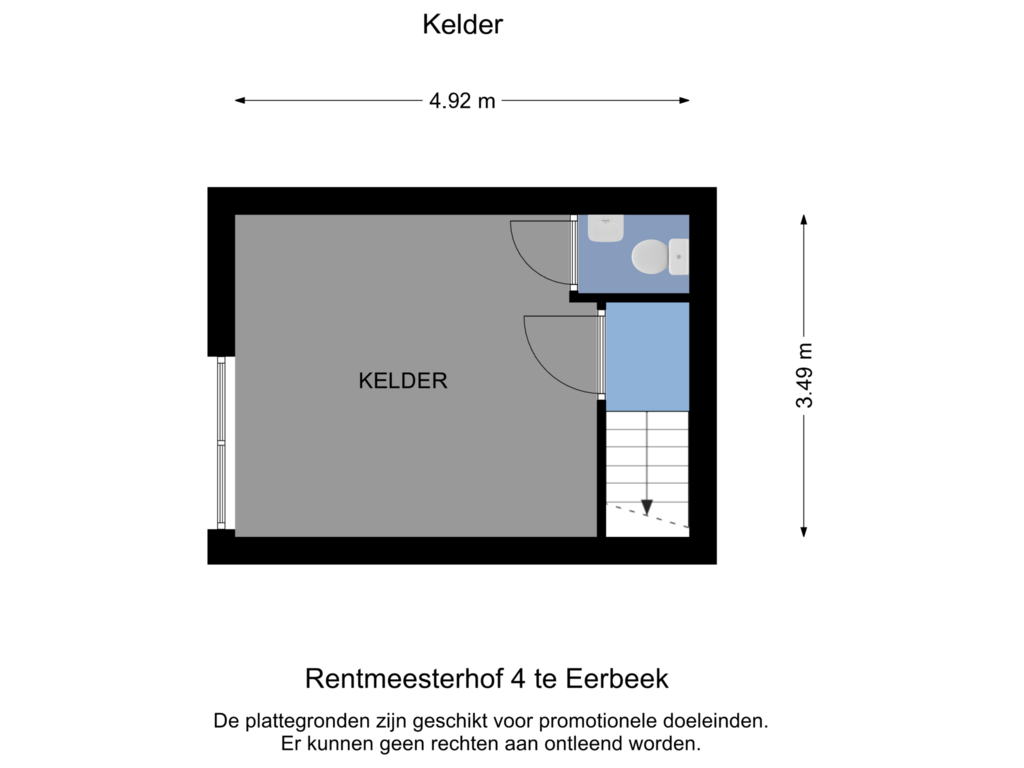 Bekijk plattegrond van Kelder 2 van Rentmeesterhof 4